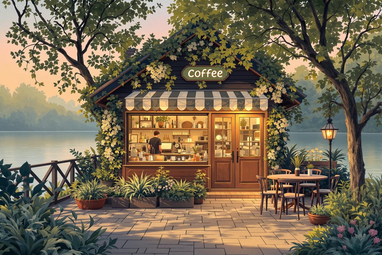 免费ai短剧 - 河畔咖啡屋